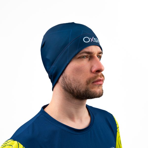 bonnet nordic bleu/rose